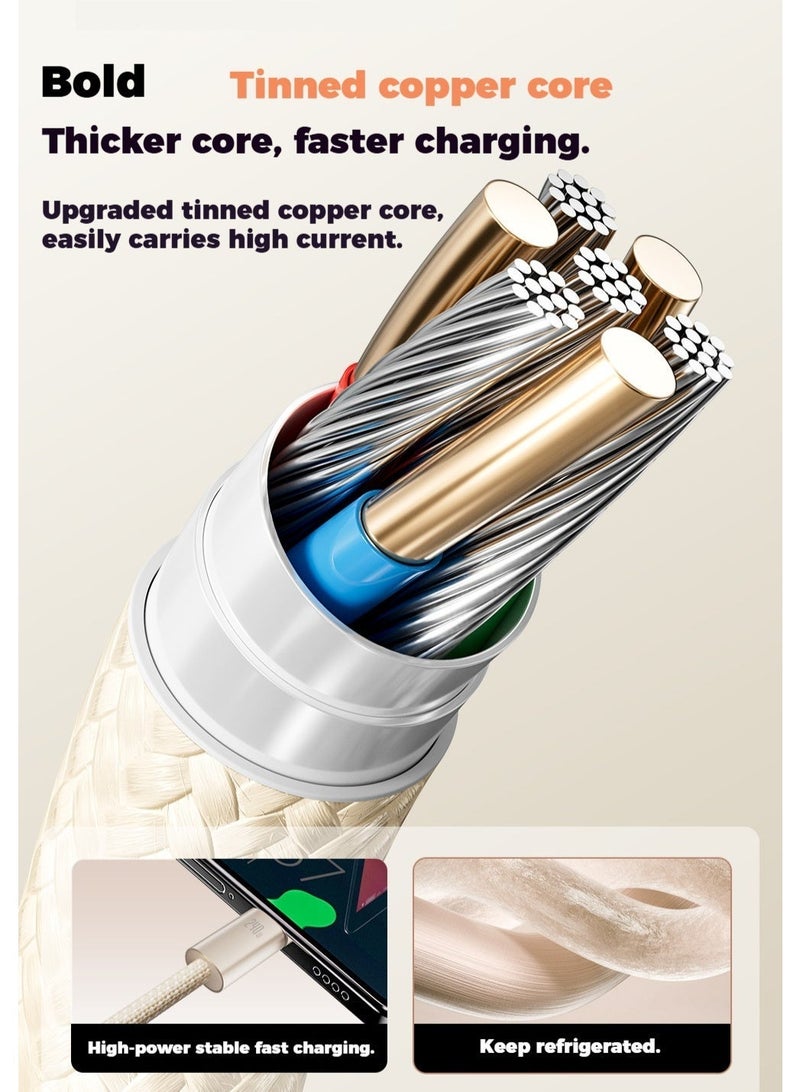 BASEMO 240W iPhone Charging Cable, 1.2m [MFi Certified] USB-C to USB-C data cable, supports PD 3.0 fast charging, suitable for iPhone 17/17 Pro/17 Pro Max, iPad Pro, Macbook Air/Macbook Pro/iPhone 14-17 series. - Image 3